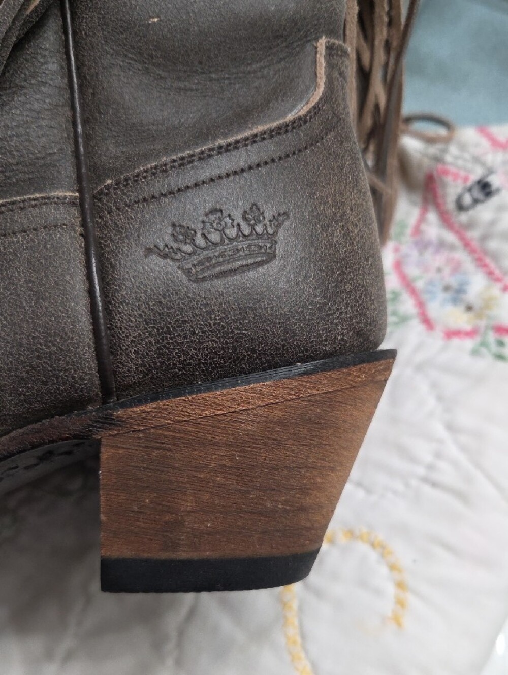 Junk Gypsy Suede Fringe Western Boots - Brown - Picture 4 of 8